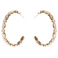 Marquise Circle Crown Halo CZ Hoop Earrings