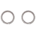 Front Size Circle Rhinestone Hoop Earrings