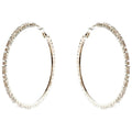 70mm Baguette Crown Halo CZ Hoop Earrings
