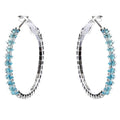 50mm Marquise Cut Halo CZ Hoop Earrings
