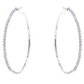 90mm Marquise Cut Halo CZ Hoop Earrings