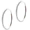 70mm Round Crown Halo CZ Hoop Earrings