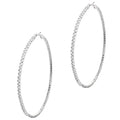 90mm Round Crown Halo CZ Hoop Earrings