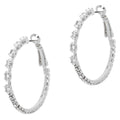 30mm Marquise Circle Mix CZ Hoop Earrings