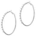 50mm Marquise Circle Mix CZ Hoop Earrings