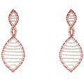 Twisted Marquise Oval Rhinestone Earrings