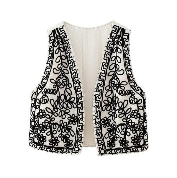 Crochet front vest