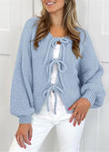 V-neck front tie Cardigan