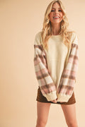 Malva Plaid Pullover Sweater