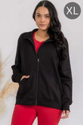 Women's Ultra Soft Funnel Neck OverSize Zip Jacket