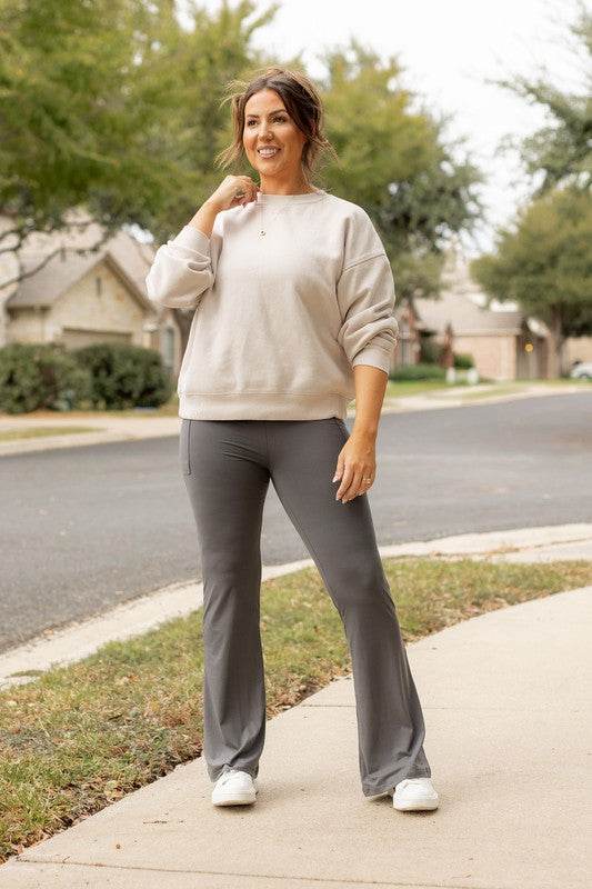 The Cassie Charcoal Bootcut Leggings Round 2