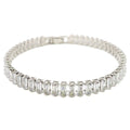 Baquette Cubic Stainless Steel Tennis Bracelet