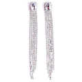 Rectangle Rhinestone Waterfall Rhinestone Earrings