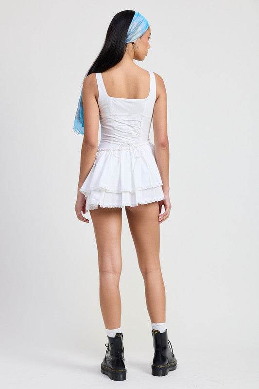 MINI ASYMMETRICAL SLEEVELESS DRESS