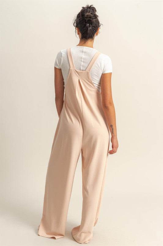 HYFVE Pleated Detail Front Pocket Wide Strap Overalls