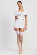 MINI SATIN BIAS SKIRT