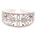 Rhinestone Floral Leaf Spring Wrap Bracelet