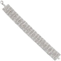 Nine Lines Wide Rhinestone Link Bracelet