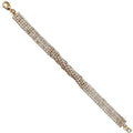 Four Lines Twisted Rhinestone Link Bracelet