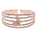 Butterfly Badge Rhinestone Spring Wrap Bracelet