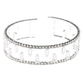 Baquette Cubic Zirconia Mesh Spring Wrap Bracelet