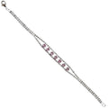 Dazzling Seven CZ Point Link Bracelet