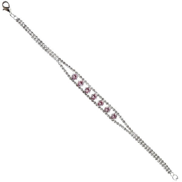 Dazzling Seven CZ Point Link Bracelet
