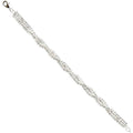 Sophisticated Twisted Cubic Zirconia Link Bracelet