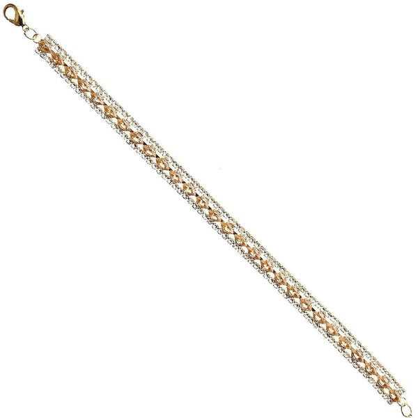 Marquise Cut Bold Line Cubic Zirconia Bracelet