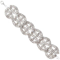 Sophisticated Circle Rhinestone Link Bracelet