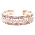 Bold Lines Baquette Cubic Zirconia Spring Bracelet