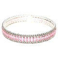 Halo Baquette Rhinestone Combination Wrap Bracelet