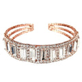 Baquette Middle Lines Rhinestone Wrap Bracelet