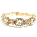 Antique Flower Vines Rhinestone Spring Bracelet