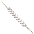 Marquise Oval Leaves CZ Spring Wrap Bracelet