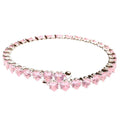 Heart Connect Sole Line CZ Spring Wrap Bracelet