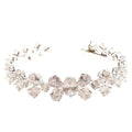 Flower Oval Cubic Zirconia Spring Wrap Bracelet