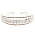 Oval Crown Foot Cubic Zirconia Spring Bracelet