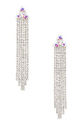 Long Rhinestone Fringe Earrings