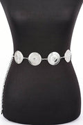 Round Disk Shiny Fashion Chain Belt