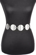 Satin Textured Disk Chain Belt