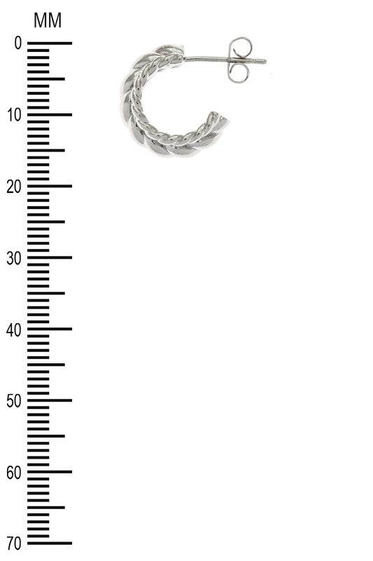 Scallop Texture Chunky Hoop Earings
