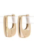 Chunky Square Drop Hoop Earrings
