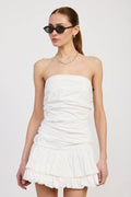 POPLIN TUBE DRESS WITH BACK TIE