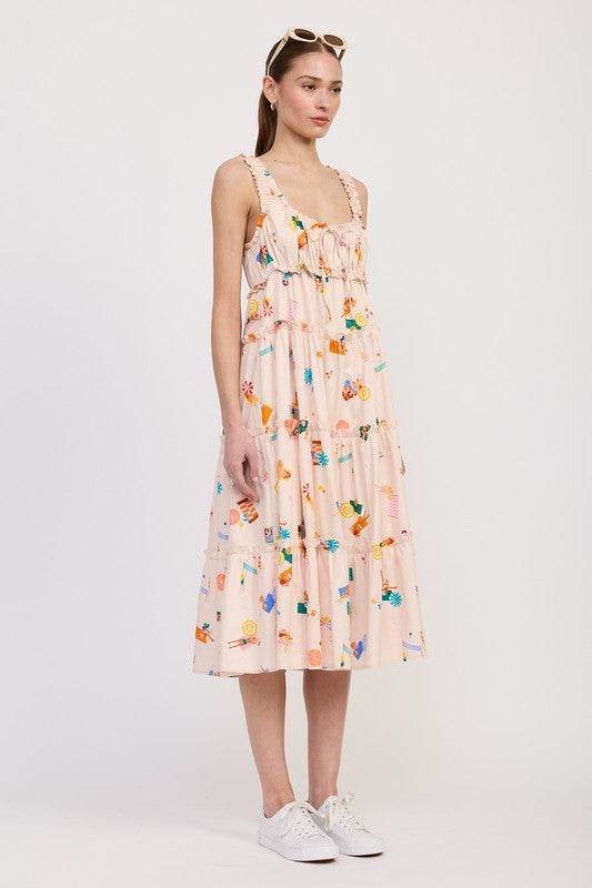 BABYDOLL POPLIN MAXI DRESS