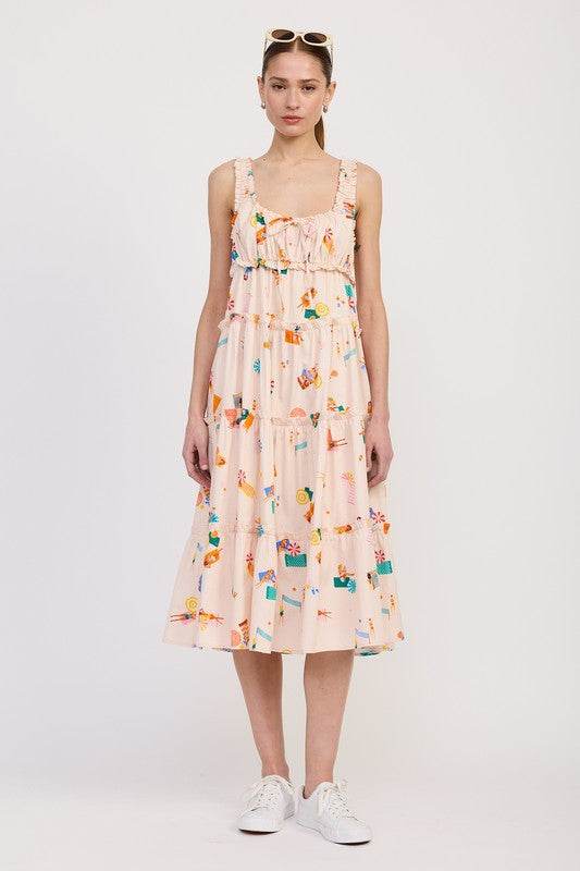 BABYDOLL POPLIN MAXI DRESS