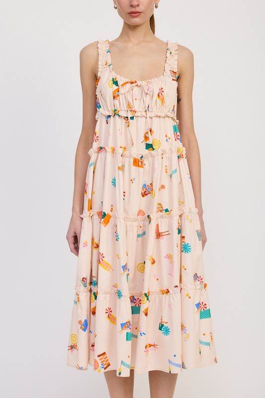 BABYDOLL POPLIN MAXI DRESS