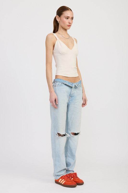 V NECK CAMI TOP