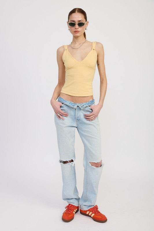 V NECK CAMI TOP