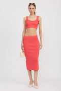 MID PENCIL SKIRT WITH SLIT